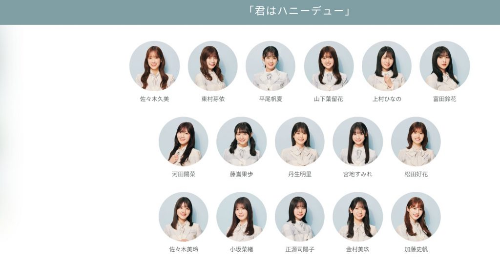 日向坂46 11thシングル 君はハニーデュー 公式フォーメーション