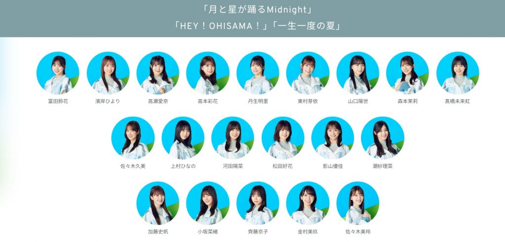 日向坂46 8thシングル 月と星が踊るMidnight 公式フォーメーション