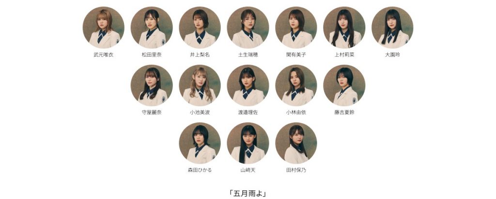 櫻坂46 4thシングル 五月雨よ 公式フォーメーション