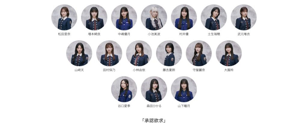 櫻坂46 7thシングル 承認欲求 公式フォーメーション
